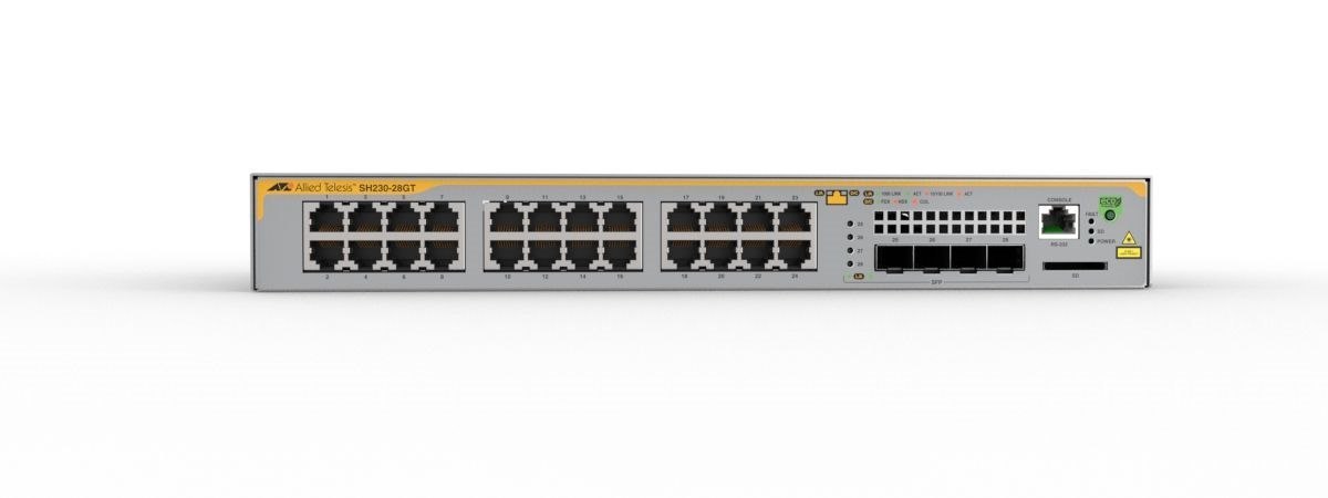 Allied Telesis L2+ Switch With 24 X 10/100/1000T Ports And 4 X 100/1000X SFP Ports Au Power Cord