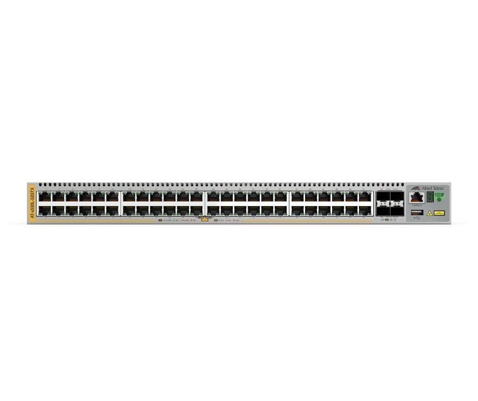 Allied Telesis 48-Port 10/100/1000T Stackable L3 Switch With 4 X SFP+ Ports And 2 Fixed Power Supplies Au Power Cord