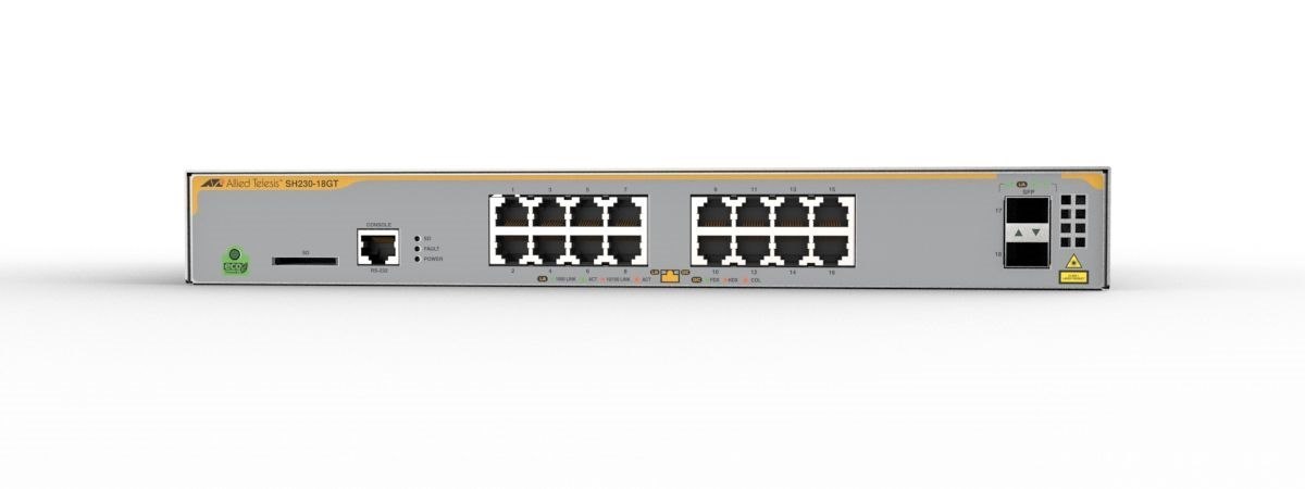 Allied Telesis L2+ Switch With 16 X 10/100/1000T Ports And 2 X 100/1000X SFP Ports Au Power Cord