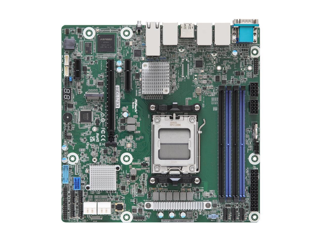 AsRock Rack B650d4u-2L2t/Bcm Micro-ATX Server Motherboard Single Socket Amd Ryzen 7000 Series Processors (Lga 1718) B650e PCIe 5.0 Dual 10G Lan
