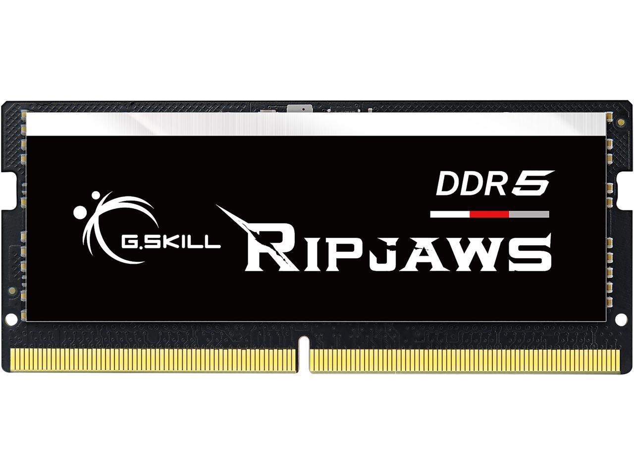 G.Skill Ripjaws Series 32GB 262-Pin DDR5 So-Dimm DDR5 4800 (PC4 38400) Laptop Memory Model F5-4800S4039a32gx1-Rs