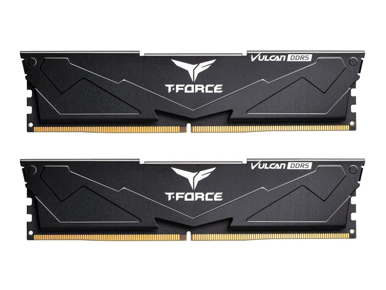 Team T-Force Vulcan 32GB (2 X 16GB) 288-Pin PC Ram DDR5 5600 (PC5 44800) Desktop Memory Model FLBD532G5600HC32DC01