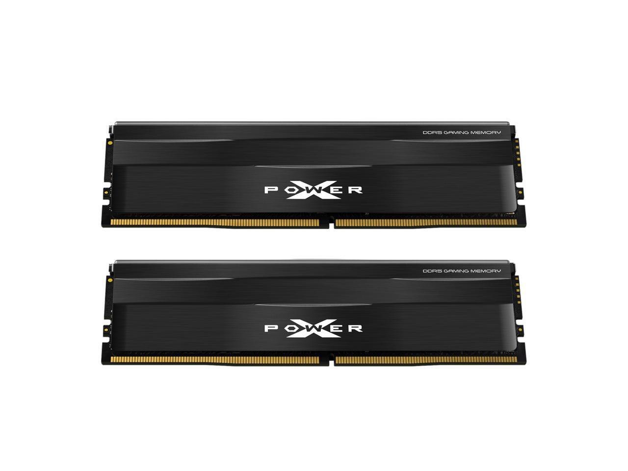 Silicon Power DDR5 64GB (32GBx2) Zenith 5600MHz (PC5-44800) 288-Pin CL40 1.25V Udimm Desktop Memory Module Ram Sp064gxlwu560fde Metallic Black