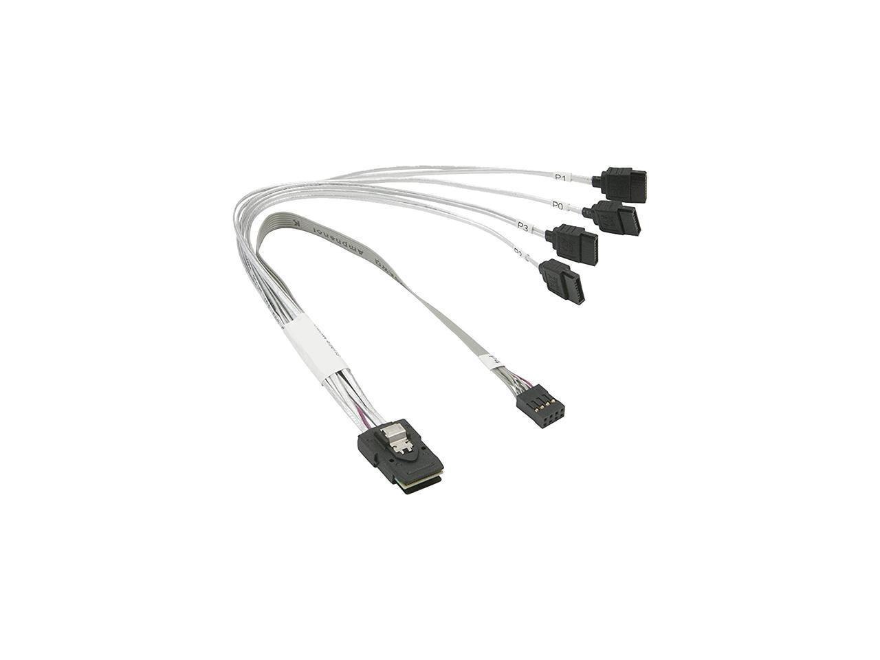 Supermicro 23CM, W / 25.5cm SB, S, 30AWG Ipass to 4 SATA Cable
