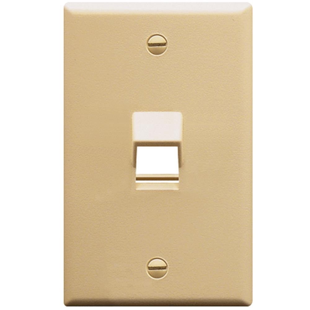 Icc Faceplate- Angled- 1-Gang- 1-Port- Ivory