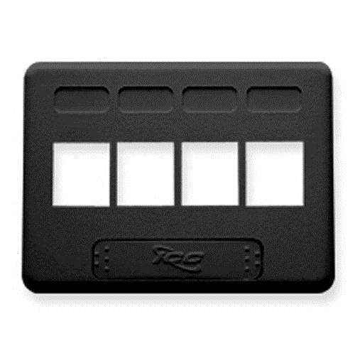 Icc Faceplate- Furniture- Nema- 4-Port Black