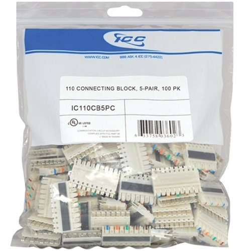 Icc 110 Connecting Block- 5-Pair- 100 PK