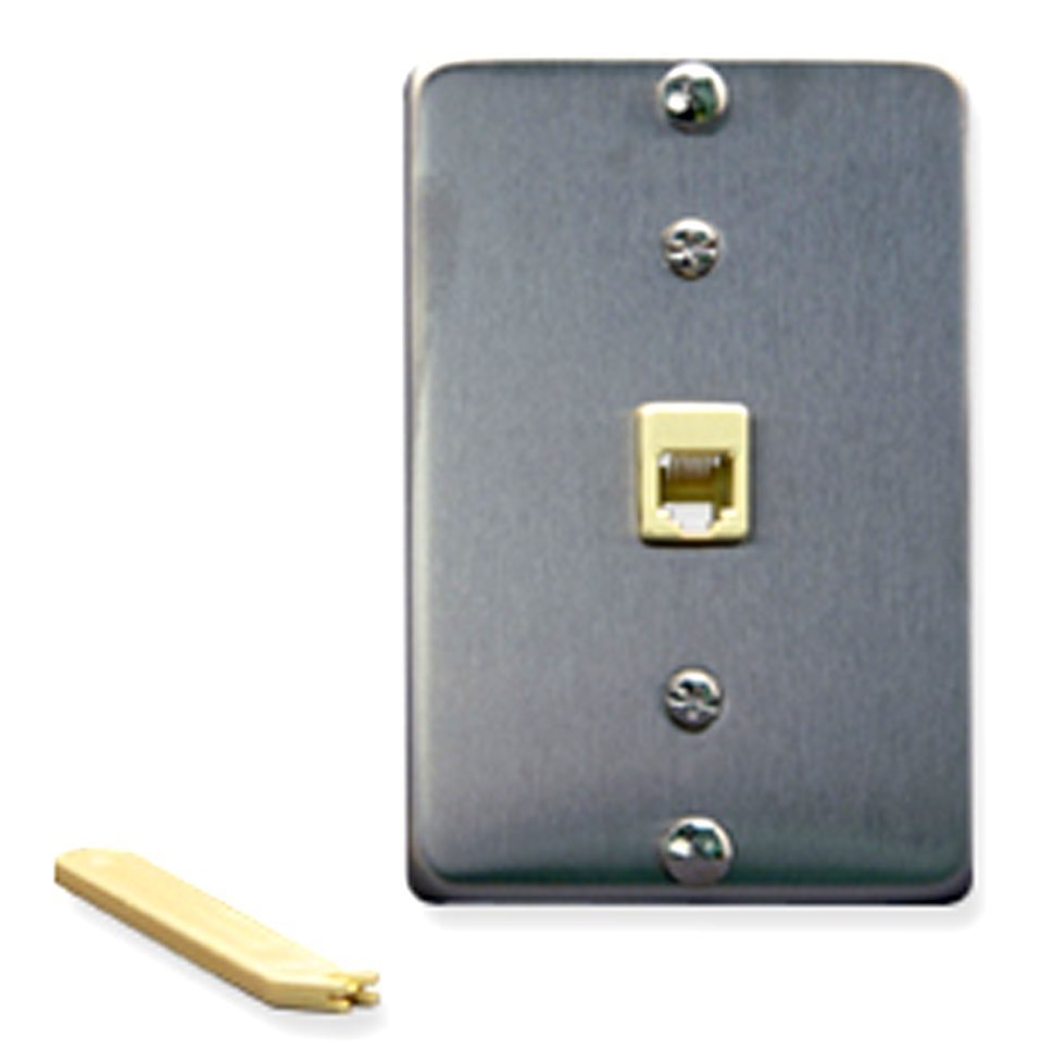 Icc Wall Plate Idc 6P6C Stainless Steel