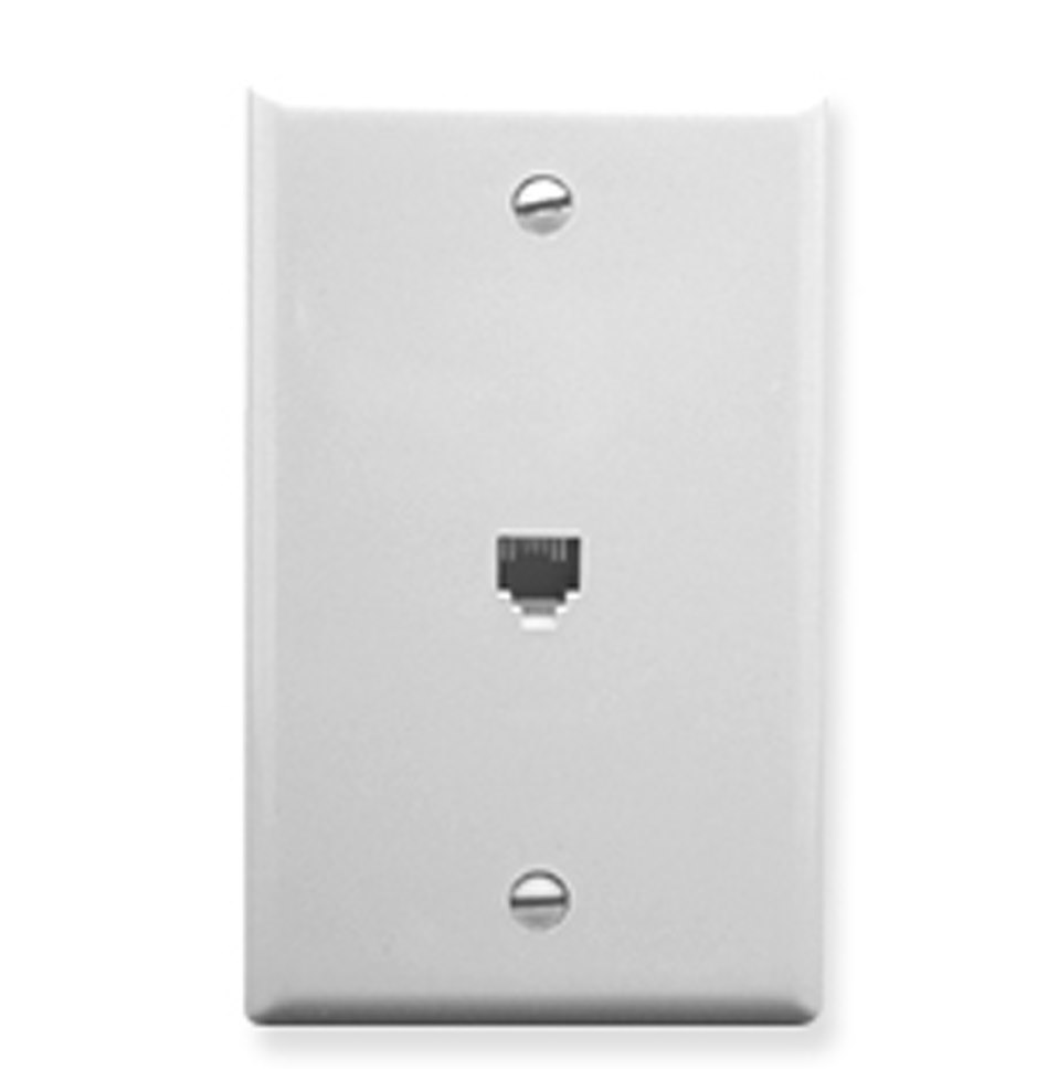 Icc Wall Plate- Voice 6P6C- White