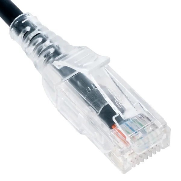 Icc Patch Cord- Cat 6 Slim Clear SR 3FT BK