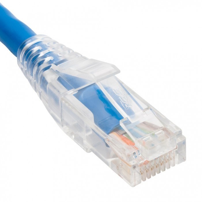 Icc Patch Cord- CAT5e- Clear Boot- 1' Blue