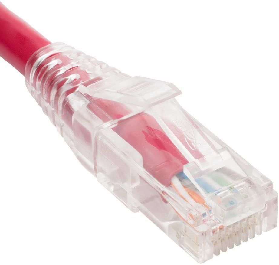 Icc Patch Cord Cat6 Clear Boot 1' Red