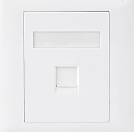 Astrotek CAT5e RJ45 Wall Face Plate 86X86MM 1 Port Socket Kit