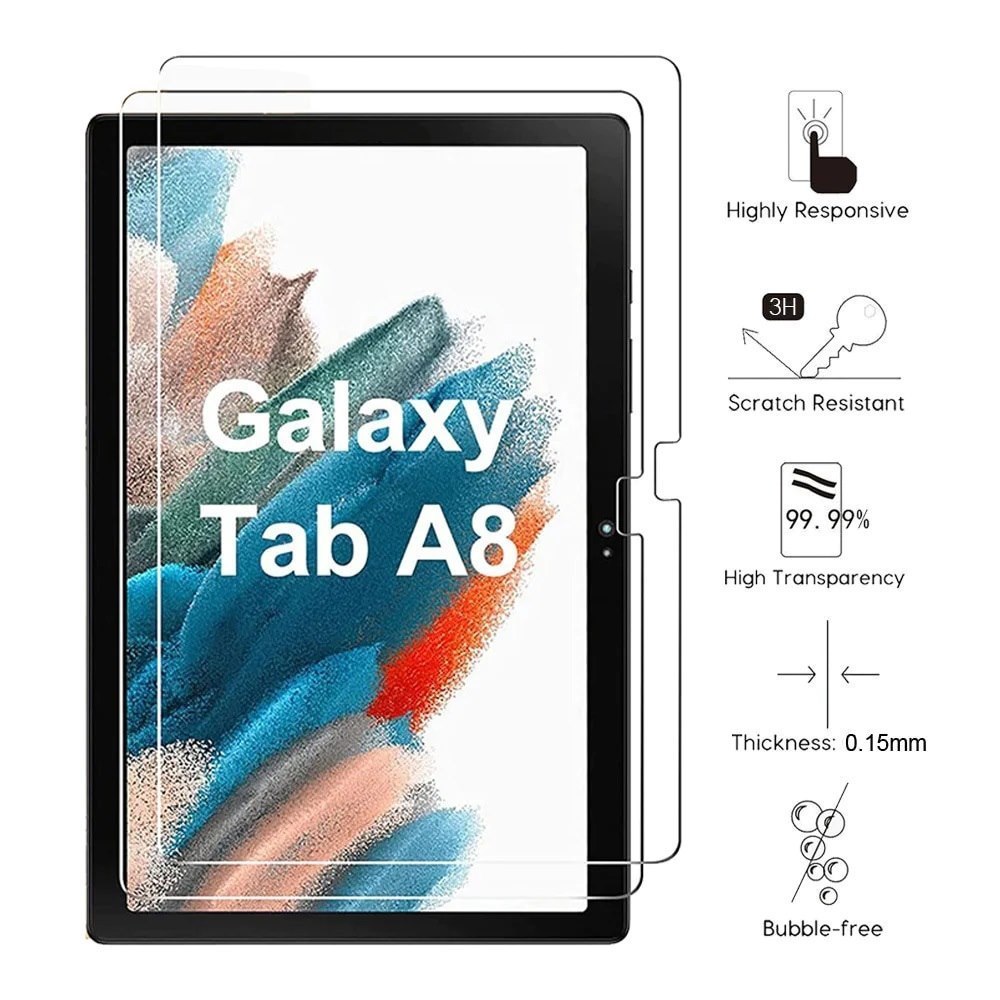 Usp Samsung Galaxy Tab A8 (10.5'') Premium Tempered Glass Screen Protector - Anti-Glare, Durable, Scratch Resistant, Dust Repelling, Ultra Clear