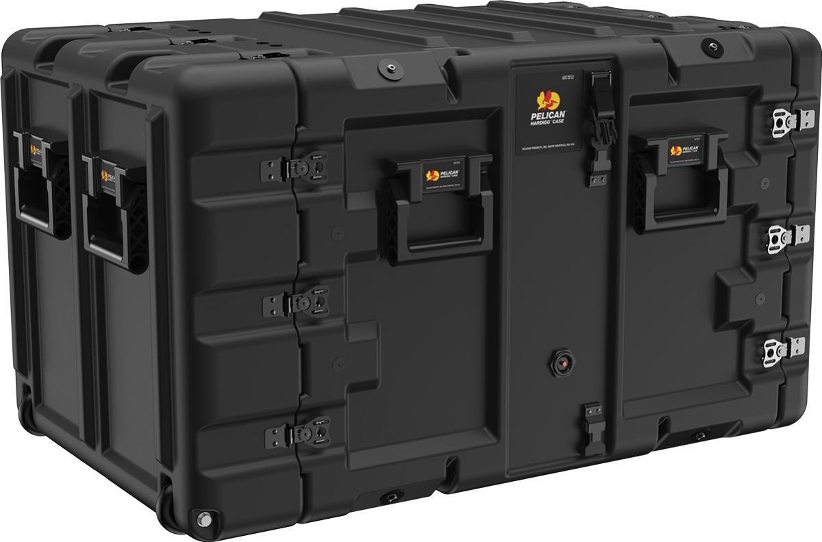 Pelican This 9 Ru Pelican Super V Case Supports 19" Racks For Transportation And Storage. Featuring A RotoMolded Polyethylene Body, Butterfly Latches, And Folding Handles Stay Out Of The Way, And Inte