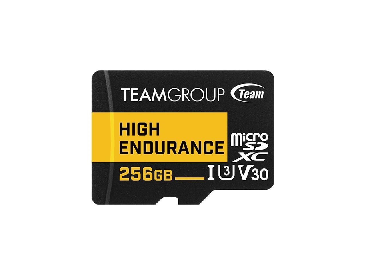 Teamgroup High Endurance Micro SDXC 256GB Uhs-I U3 V30 Retail W/0Adapter