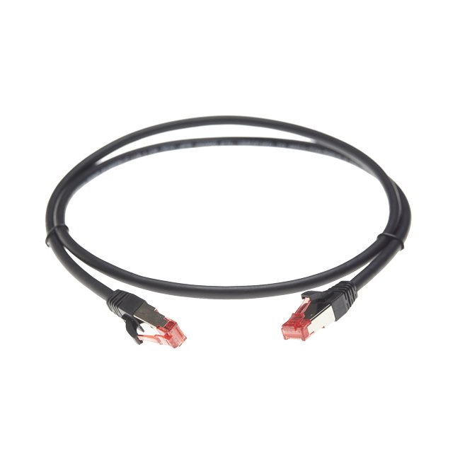 4Cabling 2.5M Cat 6A S/FTP LSZH Ethernet Network Cable: Black
