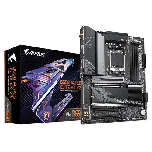 Gigabyte B650 Aorus Elite Ax 1.0 Amd Am5 Atx Motherboard 4X DDR5~128GB,3x PCIe X16, 3X M.2, 4X Sata 6, 7X Usb 3.2, 1X Usb-C, 4X Usb 2.0