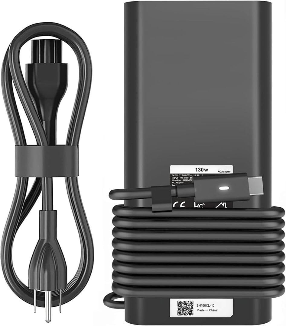 130W USB-C Laptop Charger (Dell Compatible / USB-C PD)
