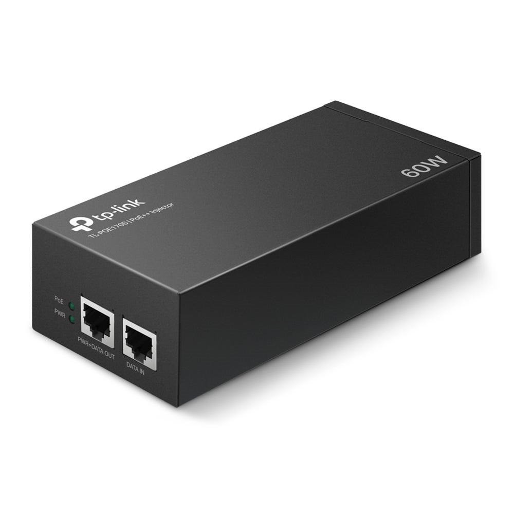 TP-Link | Poe170s | Omada PoE++ Injector, 2 Gigabit Ports, 802.3Af/At/Bt, Integrated Power Supply, Wall Mountable, Plug & Play