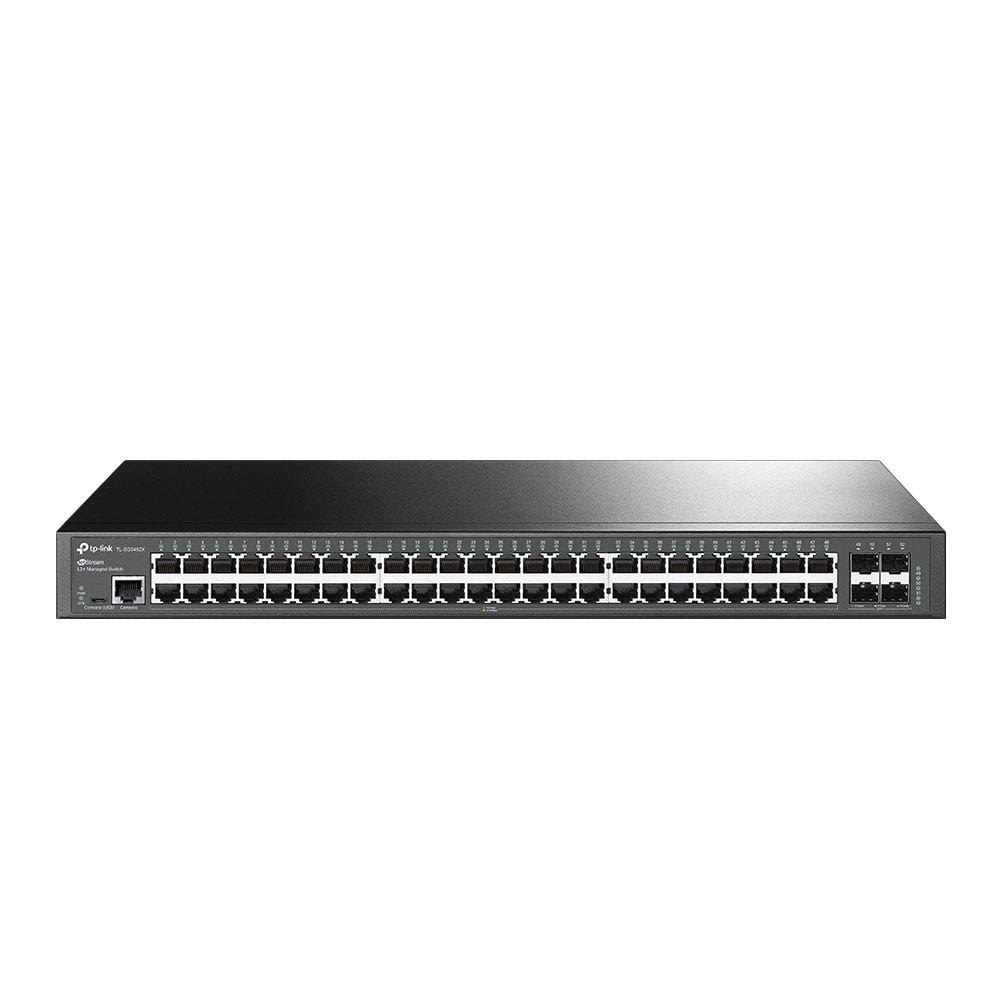TP-Link | SG3452X | Omada 48 Port Gigabit L2+ Managed Rackmount Switch With 4 10Ge SFP+ Slots
