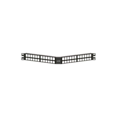 Leviton - 1Ru 48 Port Angled Quickport Panel Black