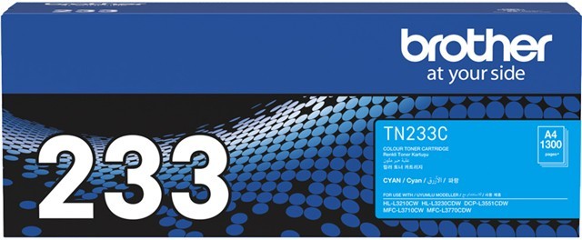 Brother TN233C Original Laser Toner Cartridge - Cyan Pack