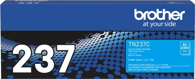 Brother TN-237 Original High Yield Laser Toner Cartridge - Cyan Pack