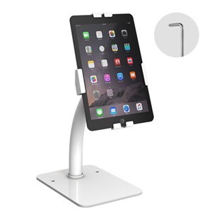 Brateck Universal Anti-Theft Tablet Countertop Stand. For 7.9”-11” Tablets Including Apple iPad & Samsung Galaxy. 360° Rotation, Cable Management, Anti Skid Pads. Black Colour