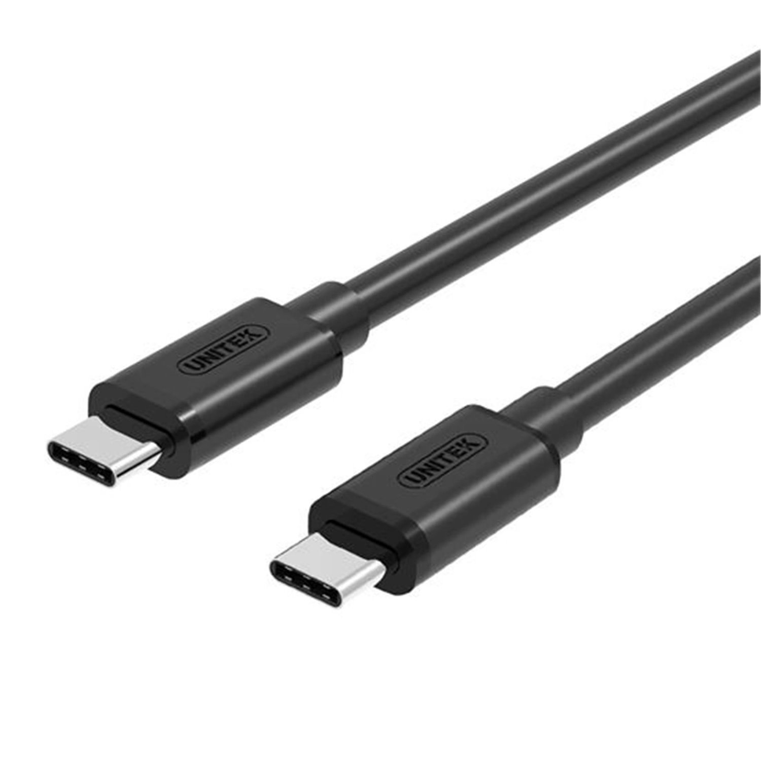 Unitek 1M Usb 3.1 Usb-C Male To Usb-C Male, Supports Up To 60W Power Delivery. Od: 4.0MM, Nickel Plated, Reversible Usb-C Connector, SYNC & Charging, Black Colour.