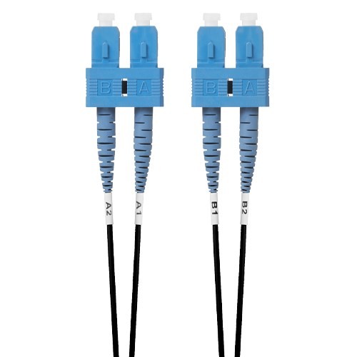 4Cabling 2M SC-SC Os1 / Os2 Singlemode Fibre Optic Cable | Black