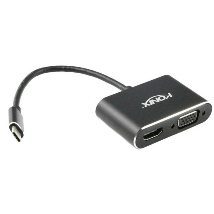 4Cabling Usb 3.1 Type-C Male To Vga & Hdmi® Converter