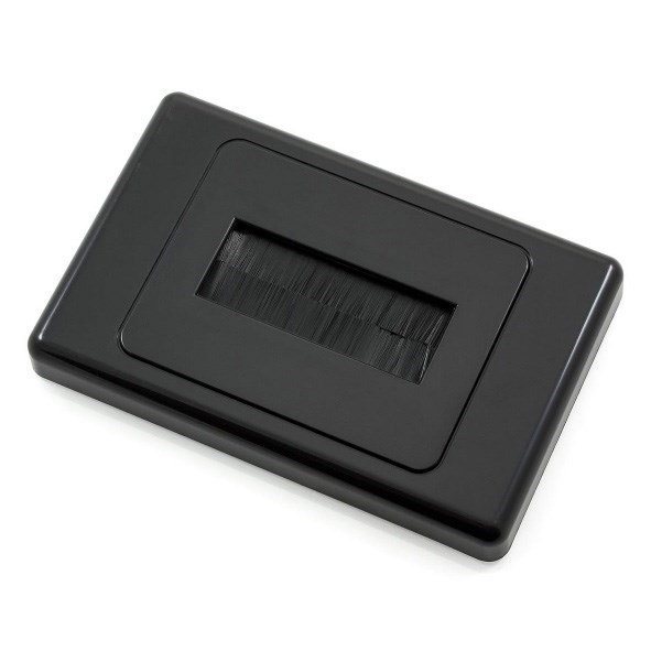 4Cabling Brush Wall Plate - Black