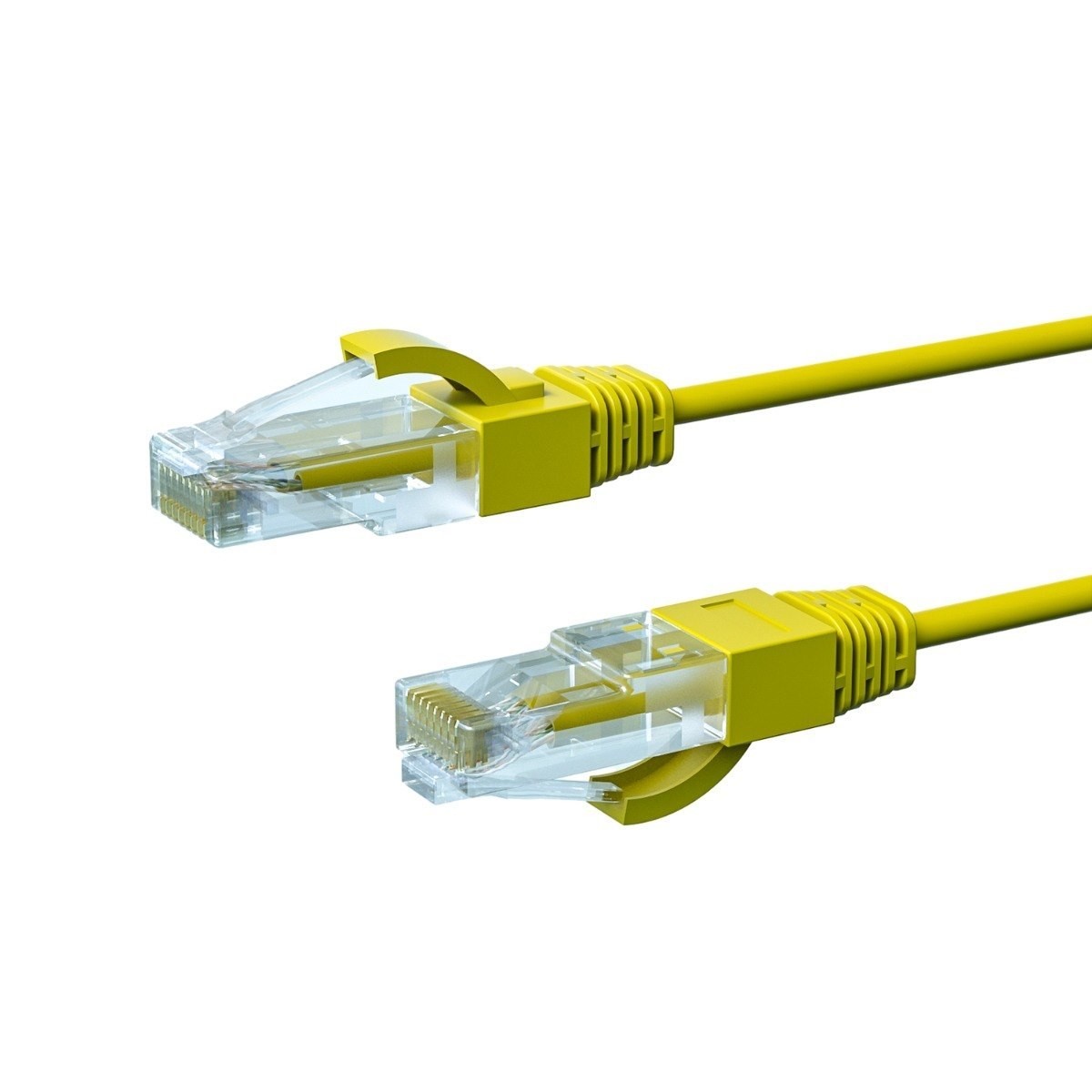 4Cabling 2.5M Cat6a Thin U/Utp LSZH 28 Awg RJ45 Network Cable | Yellow