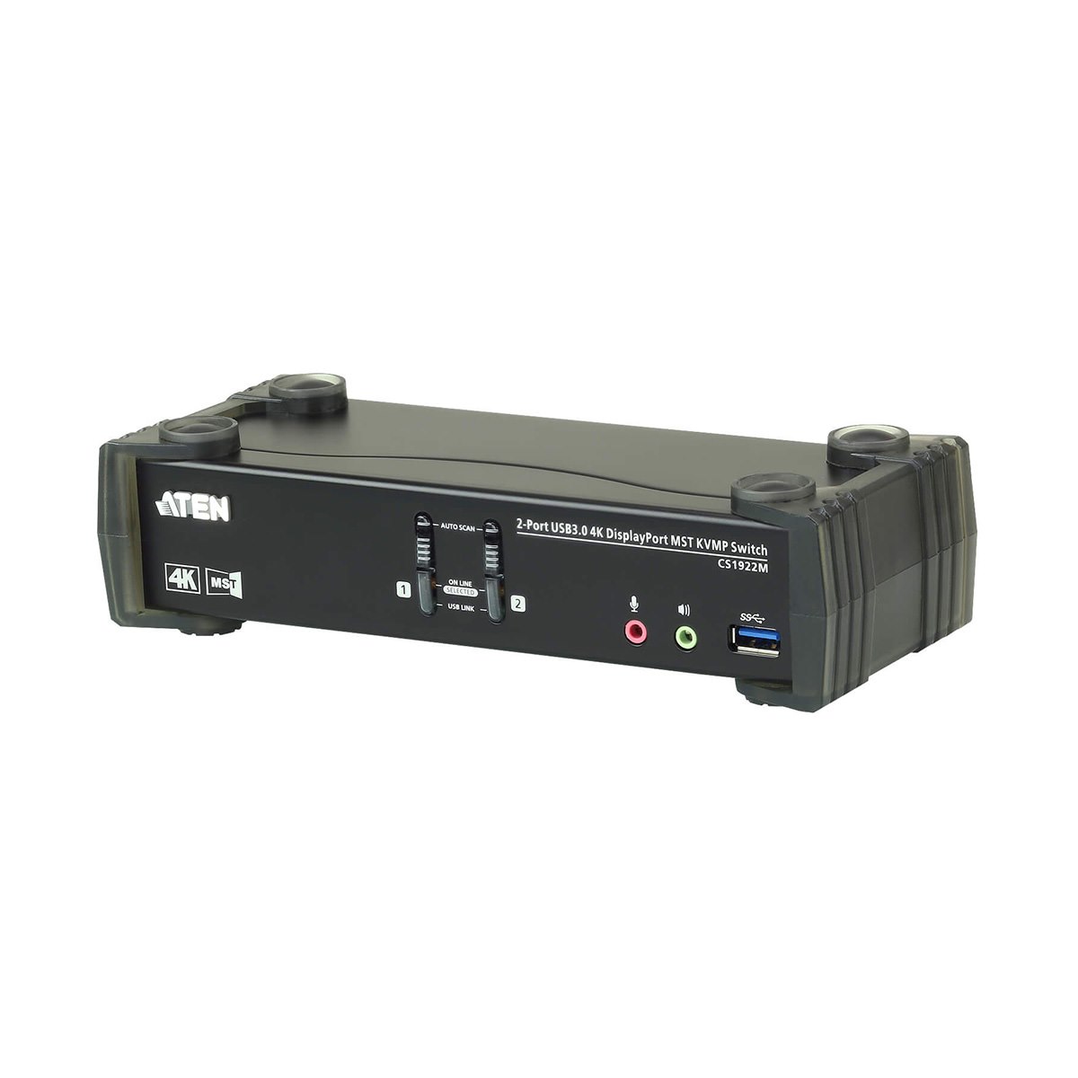 Aten 2 Port Usb 3.0 4K DisplayPort KVMP Switch w/Built-in MST Hub, 1 Hdmi And 1 DP Output