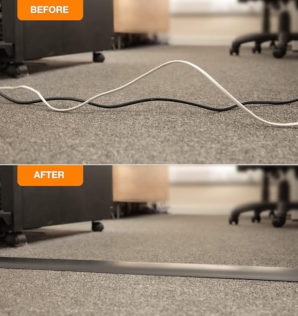 Floor Cable Cover Protector with Pack of Cable Ties (4M)