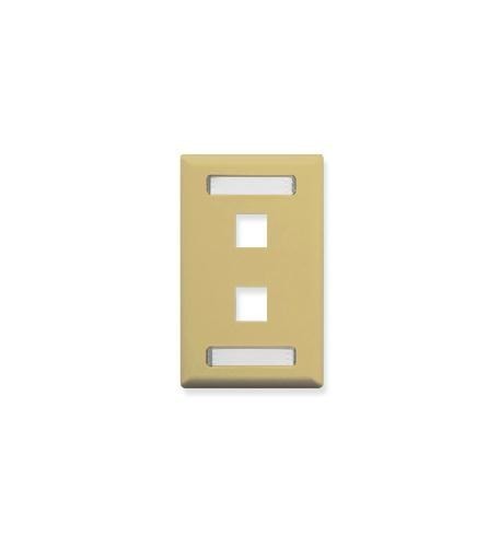 Icc Faceplate; Id; 1-Gang; 2-Port; Ivory