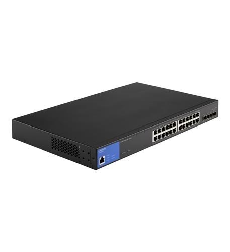 Linksys 24-Port Managed Ge Poe+ Switch 4 10G SFP