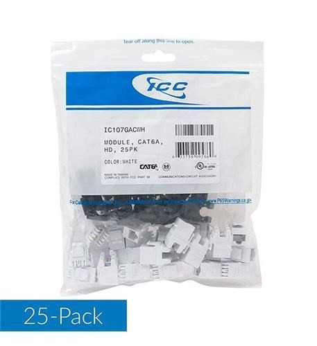 Icc Module; Cat6a; HD; 25PK; White