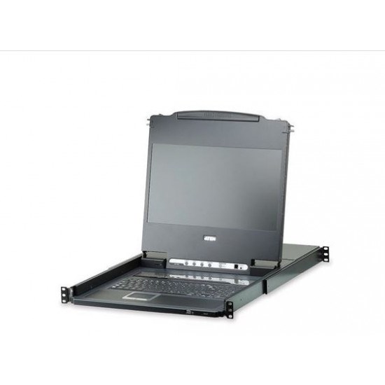 Aten Single Rail 8-Port Dvi FHD 17.3" LCD KVM Switch - [ Old Sku: CL-6708MW ]