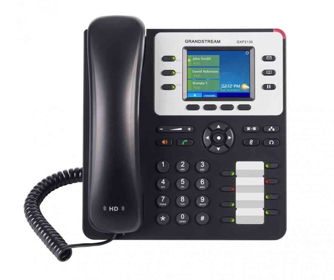 Grandstream GXP2130 IP Phone - Corded - Wall Mountable - Black