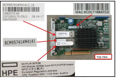 HPE 631FLR-SFP28 25Gigabit Ethernet Card for Server - 25GBase-X - FlexibleLOM