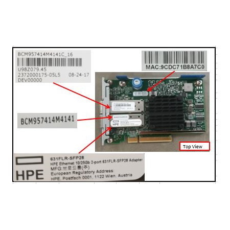 HPE 631FLR-SFP28 25Gigabit Ethernet Card for Server - 25GBase-X - FlexibleLOM