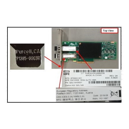 HPE StoreFabric SN1200E Fibre Channel Host Bus Adapter - Plug-in Card