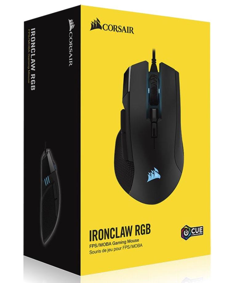 Corsair Ironclaw RGB, Fps/Moba 18,000 Dpi Gaming Mouse