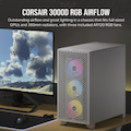 Corsair AIRFLOW Computer Case - Mid-tower - Tempered Glass - White