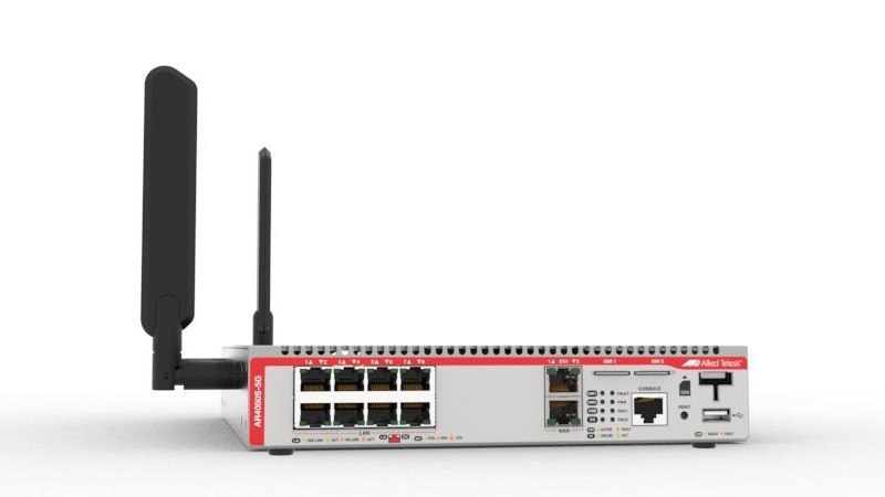 Allied Telesis 5G Utm Firewall Router, 2X 10/100/1000 Wan And 8X 10/100/1000 Lan With 5G Mobile Broadband Access And Dual Sim Slots. Au Power Cord.