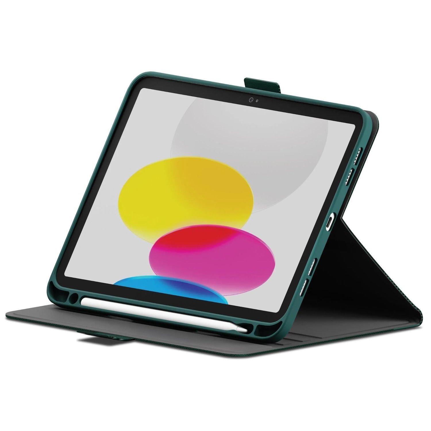 Cygnett TekView Apple iPad (10.9') 11TH Gen (A16) /iPad 10TH Gen Case-Dark Emerald(CY5431TEKVI),Pencil Holder,Multiple Viewing Angles,2 Years Warranty