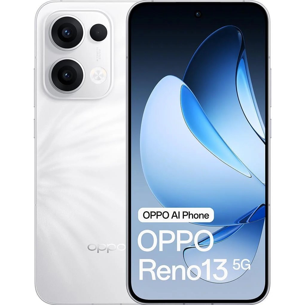 Oppo Reno13 5G - Plume White (Cph2689au White) *Au STOCK*,6.6',Full HD+,12GB/256GB,50MP/50MP,Dual Sim,5600mAh, 2 Years Warranty