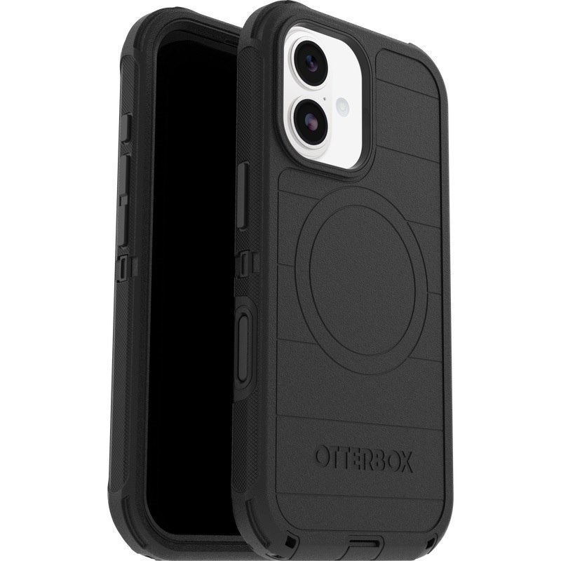 OtterBox Defender Pro MagSafe Apple iPhone 17 (6.3') Case Black - (77-98354), Drop+ 7X Military Standard, Tri-Layer, Port Covers, 7 Years Warranty
